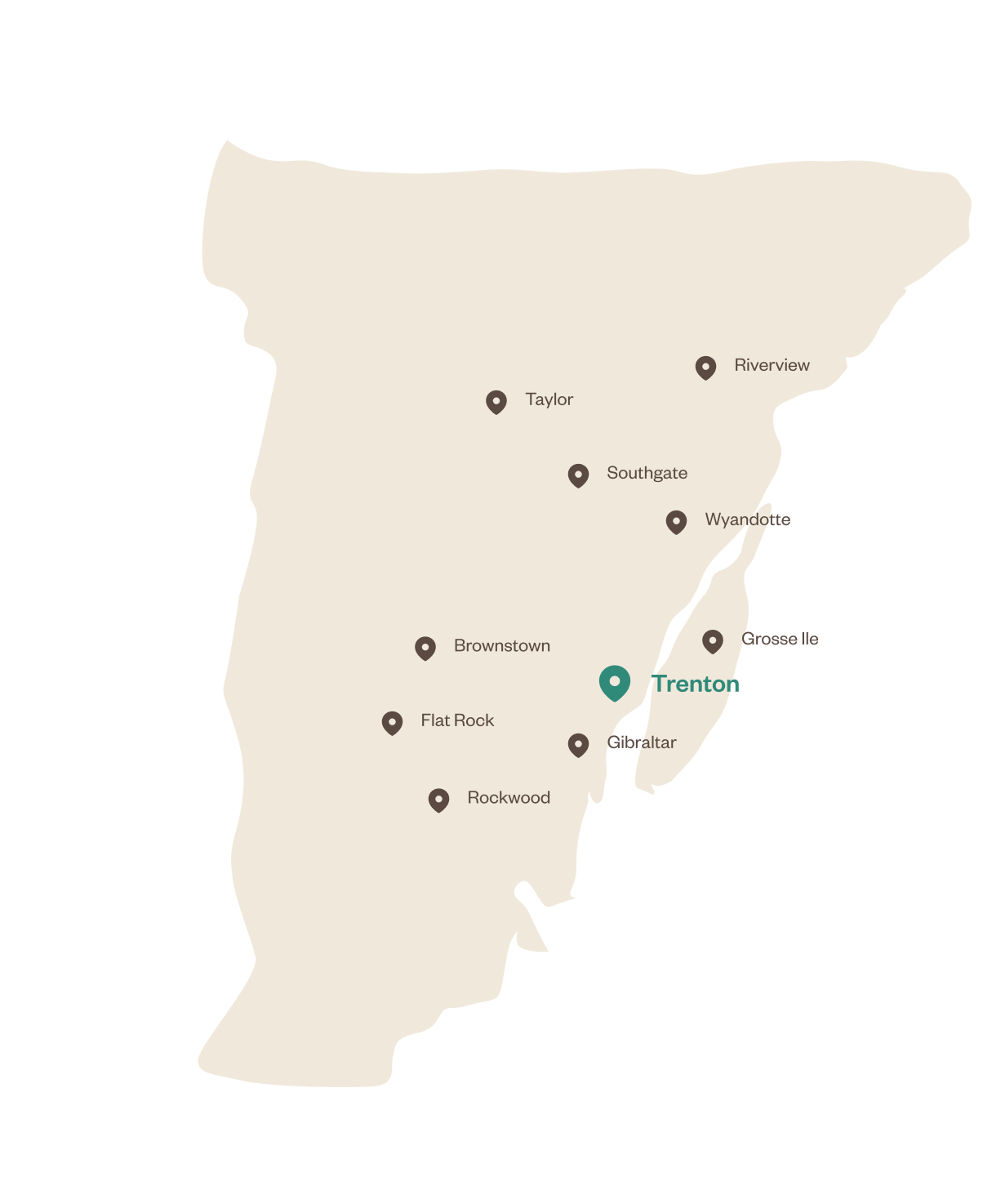 Map Showing Dental Clinic Serving Downstream Communities
