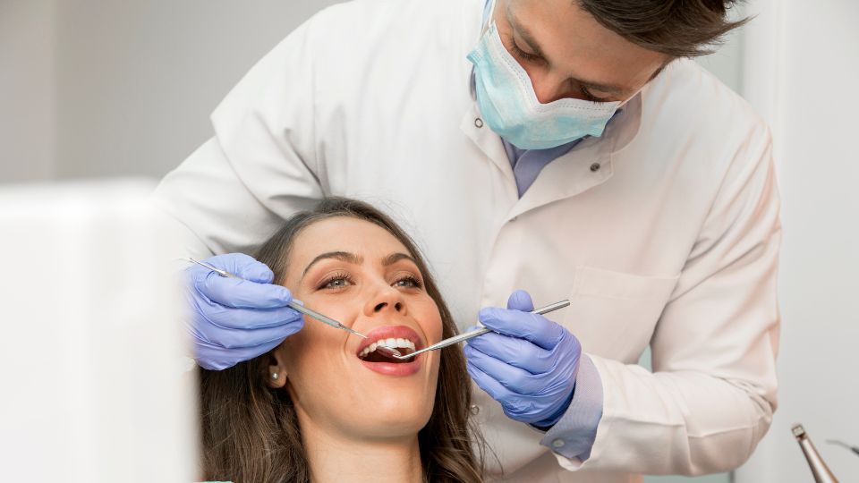 Woman Getting A Dental Checkup