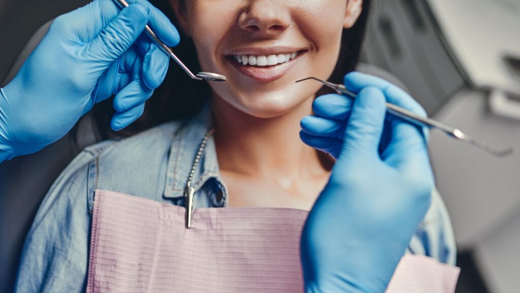 Woman Receiving Dental Checkup